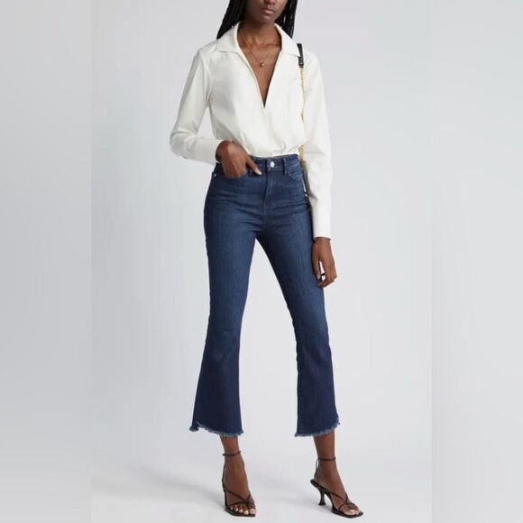 FRAME Le Crop Mini Boot in Naples Dark Wash Size 29 - Picture 9 of 14